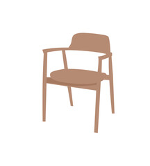 vector illustration of brown chair in furniture industry