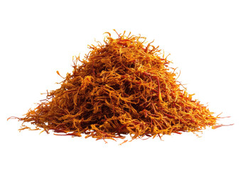 Naklejka premium Pile of dried, orange-red spice, textured strands