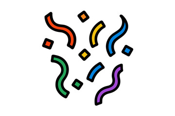 Vector Illustration of Rainbow Confetti