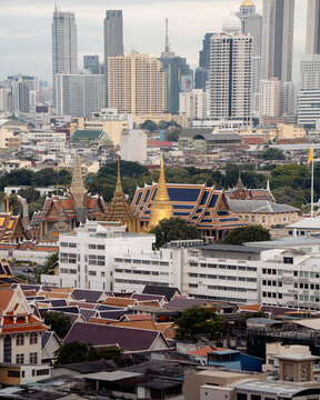 aerial view of the city of Bangkok