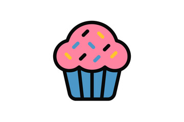 Vector Illustration of Cupcake Icon