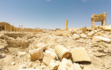 Ancient Ruins with Stone Columns