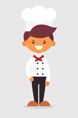 Smiling Cartoon Chef Character Illustration