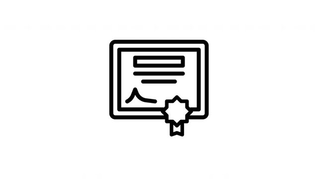 certificate animated icon