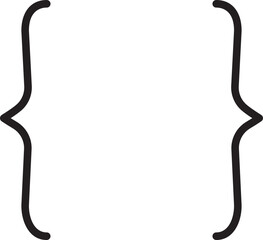 Curly Brackets Vector Illustration