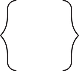 Curly Brackets Vector Illustration