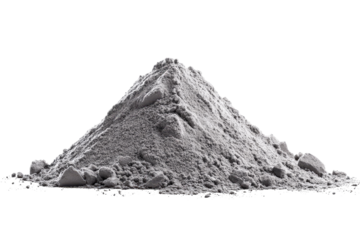 Gray powder pile against black background