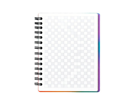 Minimalist Vector Illustration of Spiral Bound Notebook, Isolated (2)