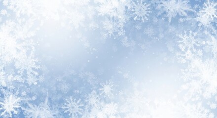 Abstract winter background, cool blue and white tones, subtle snowflake patterns, serene, crisp, high resolution, seamless, elegant