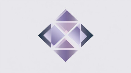 Abstract logo template with overlapping diamond