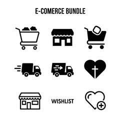 E-commerce Bundle Icons Set.