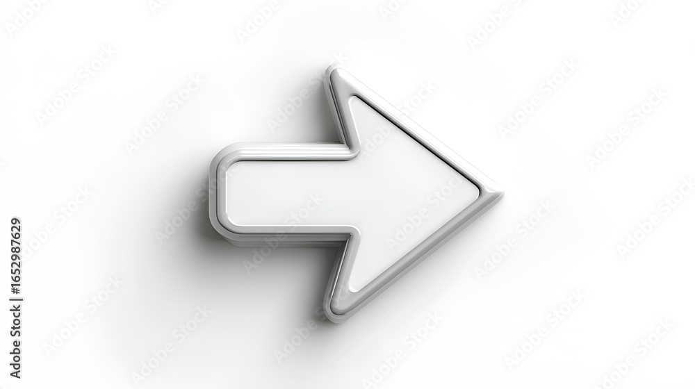 Aufkleber 3d click pointer cursor arrow icon on white background stock illustration