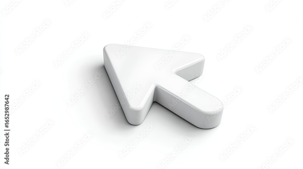 Leinwandbilder 3d click pointer cursor arrow icon on white background stock illustration