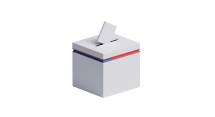3d Render Ballot Box Voting Election