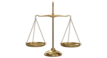 Golden Scales Of Justice 3d Render