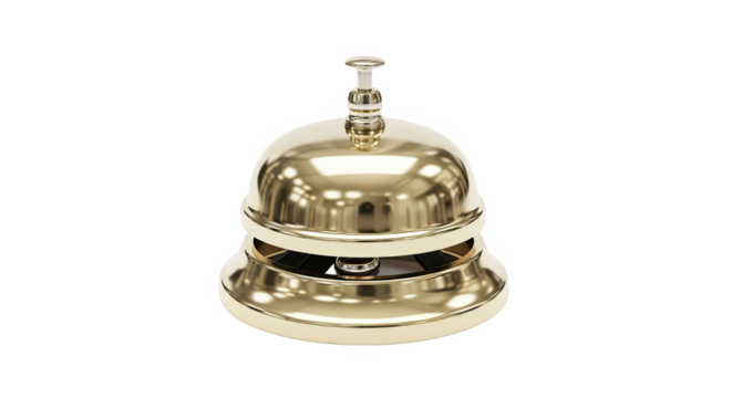 Gold Service Bell Reception Desk Icon