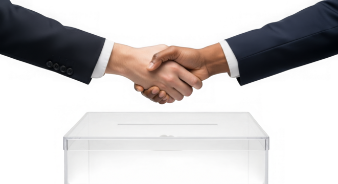Handshake Over Ballot Box Unity Voting