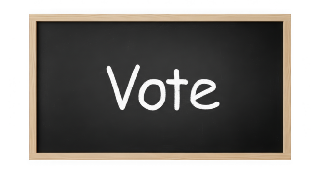 Vote On Chalkboard Election Concept