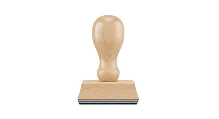 Wooden Rubber Stamp With Handle Blank