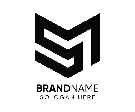 MS monogram initials letter logo concept. SM icon design