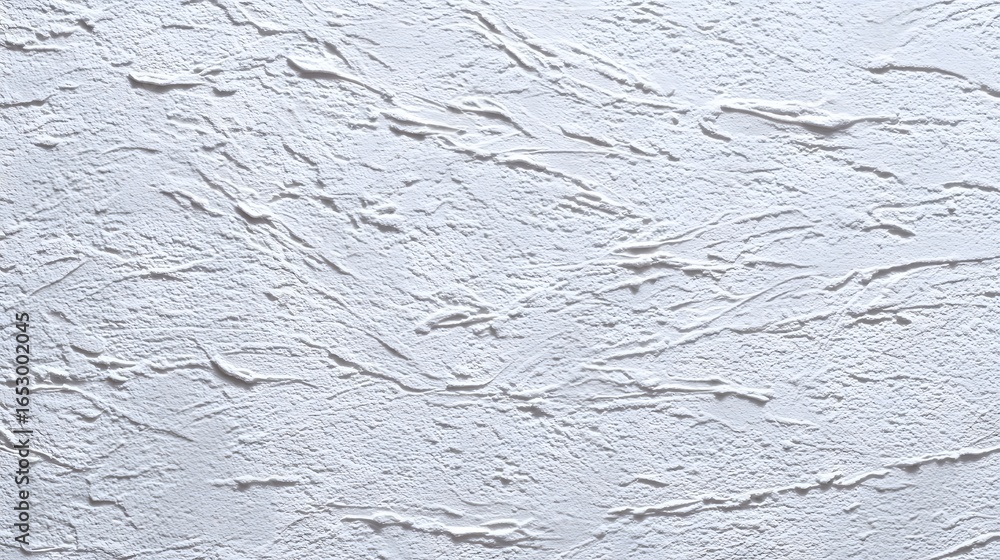 Poster a close-up view of a textured, light gray surface, exhibiting a pattern of sculpted, flowing lines a