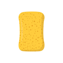 Yellow sponge icon for washing and bathing vector
