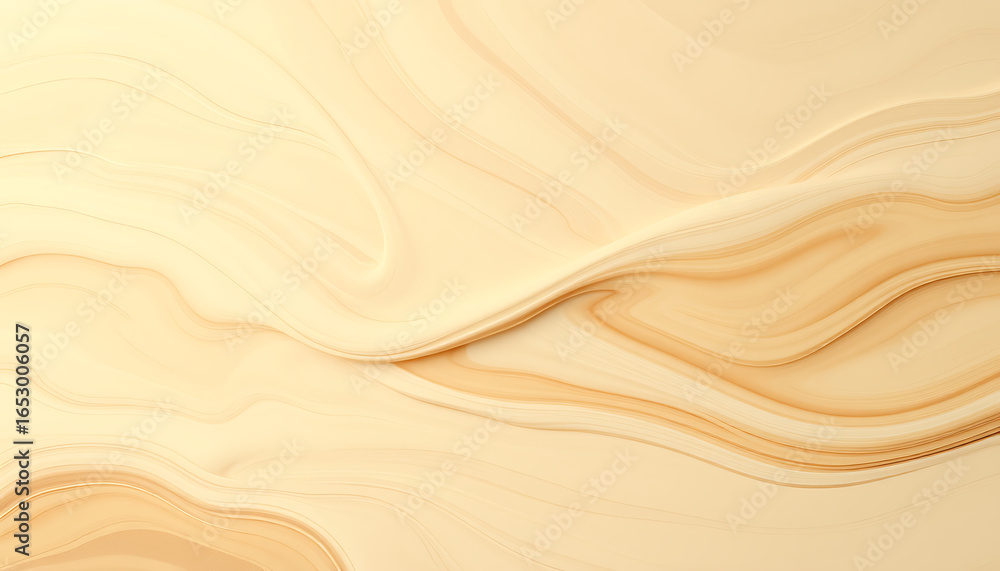 Aufkleber abstract beige and brown flowing lines creating a smooth and elegant marble like background texture