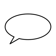 Blank speech bubble isolated on white background