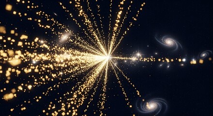 3D effect of pixels dispersing from the center and fading away