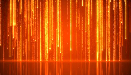 Orange digital rain animation