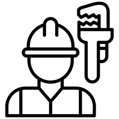Plumber Outline Icon