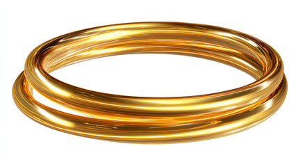 golden light ring swirl isolated on white Stock Illustration
