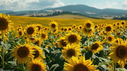 Sunflowers in Summer: Bright Blooms Under the Sun