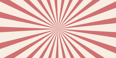 Retro background with rays or stripes in the center. Sunburst or solar burst retro background. Starburst abstract background. Vector illustration
