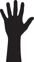 silhouette of a hand