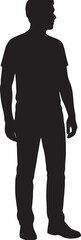 silhouette of a man with a bear