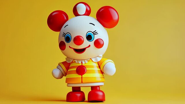 Cute 3D Cartoon Clown Dancing Toy Character for Kids Holiday Fun