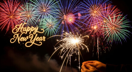 Sparkling New Year's Eve: Fireworks & Sparkler Magic
