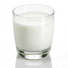 Milk glass isolated on white