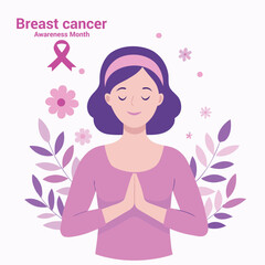 Women’s Health and Breast Cancer Awareness – Pink Ribbon Symbol of Unity, Hope, and Medical Care Concept