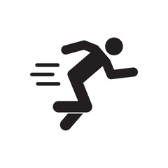 Icon Of Person Running Fast Black Style