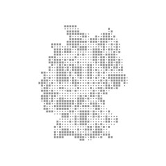 Obraz premium Hamburg map dotted square grey vector.