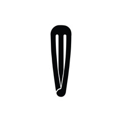Hairpin icon black pin vector.