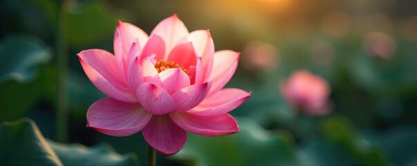 Obraz premium Serene image of a flower in full bloom, petals unfurling slowly, radiating tranquility and peace Perfect for spa, wellness, and meditation themes , color, aesthetic