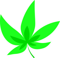 Five-Leaf Plant Vector Illustration
