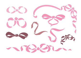Vector Pink Bows Collection