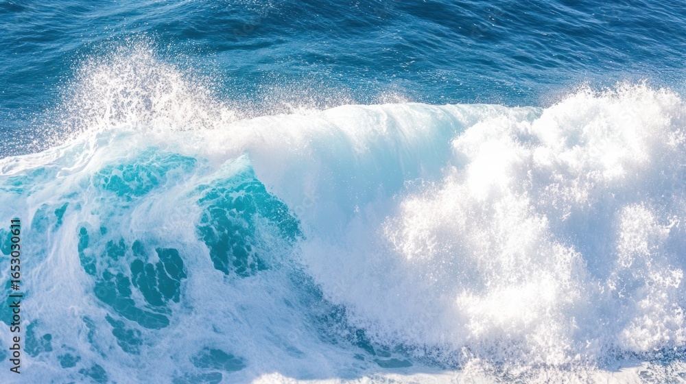 Aufkleber ocean wave's dynamic form: the image encapsulates the essence of ocean wave, with its striking curve