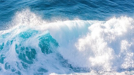 Ocean Wave's Dynamic Form: The image encapsulates the essence of ocean wave, with its striking curves and raw energy. a natural spectacle of power, motion, and tranquility.