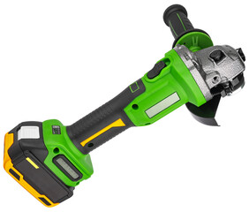 Cordless grinder for cutting stone and metal