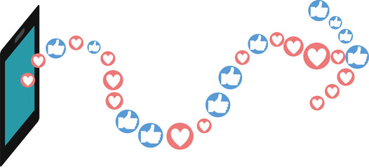 インフルエンサーのグラフィック素材イラスト